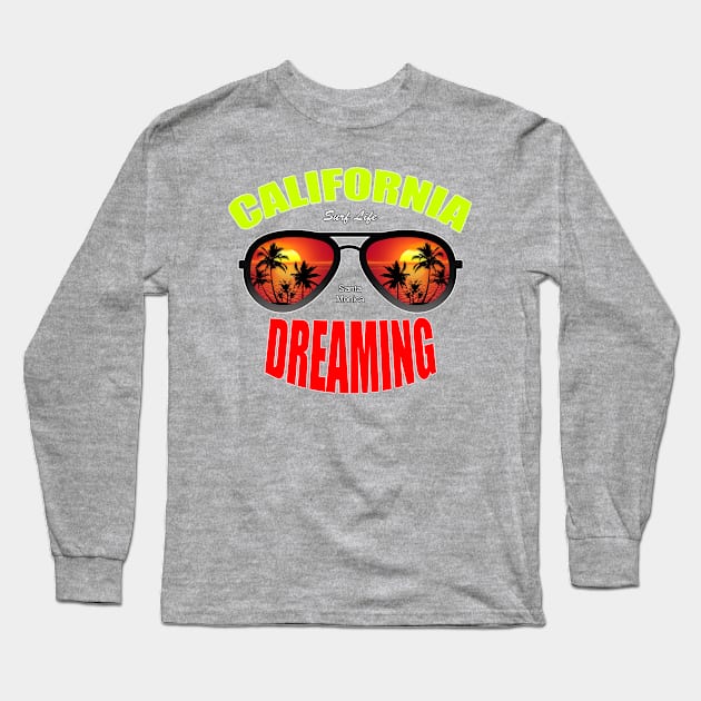 Summer Of Surfing - California Dreaming Sun Glasses Long Sleeve T-Shirt by surfer25